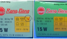 Cách nhận biết bóng đèn Rạng Đông chính hãng